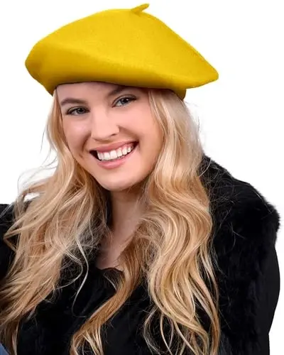 Parquet Solid Color French Beret Hat. Classic French, Casual and Chic Lightweight Cap for Women - 1