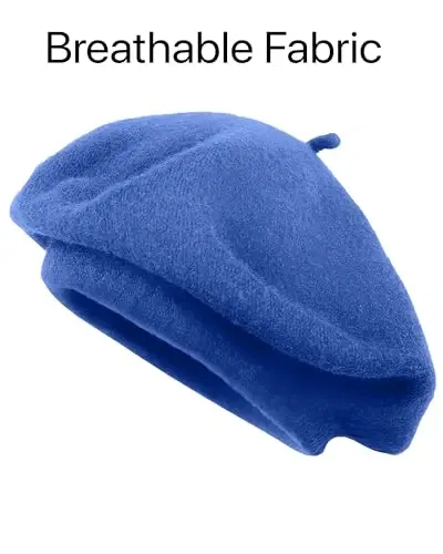 Parquet Solid Color French Beret Hat. Classic French, Casual and Chic Lightweight Cap for Women - 5