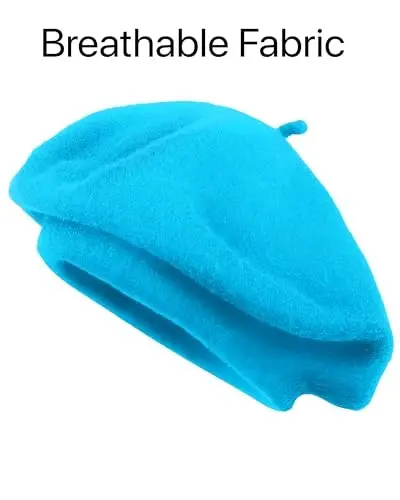 Parquet Solid Color French Beret Hat. Classic French, Casual and Chic Lightweight Cap for Women - 5