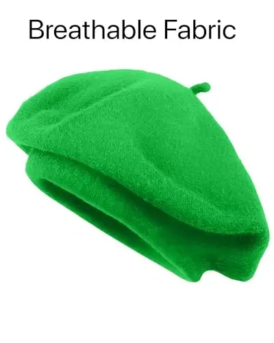 Parquet Solid Color French Beret Hat. Classic French, Casual and Chic Lightweight Cap for Women - 5