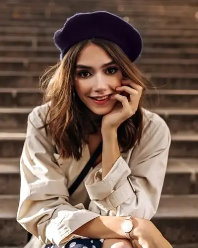 Parquet Solid Color French Beret Hat. Classic French, Casual and Chic Lightweight Cap for Women - Parquet (1)
