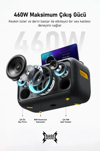 Partybox Break X1 800W Karaoke Bluetooth Speaker Set, Built-in 13.3