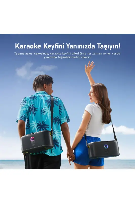 Partybox Shell S1 280Вт караоке-колонка Bluetooth, встроенный планшет 10,1