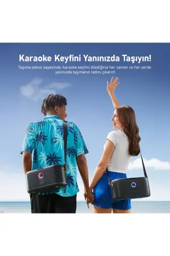 Partybox Shell S1 280W Karaoke Bluetooth Hoparlör Seti, Dahili 10.1