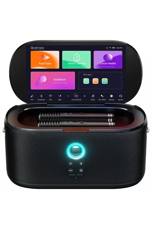 Partybox Shell S1 280W Karaoke Bluetooth Karnay Dinamiklari, ichki 10.1