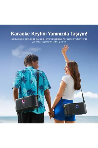 Partybox Shell S1 280W Karaoke Bluetooth Karnay Dinamiklari, ichki 10.1