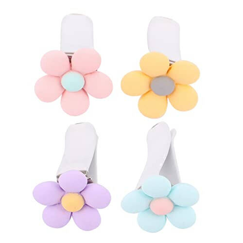 PartyKindom 4pcs Air Outlet Clip Interior Decor Flower Clip for Air Vent Clip Indoor Decor Air Outlet Decor Air Outlet Clamp House Air Freshener Clips Flower Aroma Clip Accessories Abs Car - 1