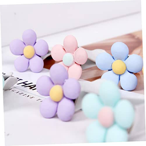 PartyKindom 4pcs Air Outlet Clip Interior Decor Flower Clip for Air Vent Clip Indoor Decor Air Outlet Decor Air Outlet Clamp House Air Freshener Clips Flower Aroma Clip Accessories Abs Car - 6