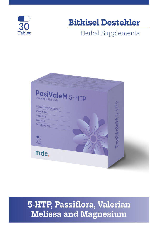 Pasivalem 5-htp Dietary Supplement 30 Tablets (5-HTP, PASSIFLORA, VALERIAN, LEMON BALM, MAGNESIUM) - 3