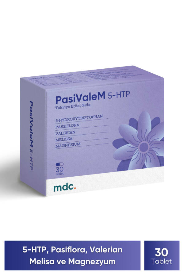 Pasivalem 5-htp Oziq-ovqat qo'shimchasi 30 tabletka (5-HTP, PASSIFLORA, VALERIAN, MELISSA, MAGNESIUM) - 7