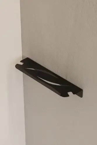 Paslanmaz Çelik Banyo Rafı - Yapışkanlı Duş Askısı Şampuan Rafı Mat Siyah Askılık - 7