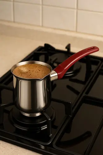 Paslanmaz Çelik Cezve Sütlük No: 10 15-FİNCAN-Gri - 4