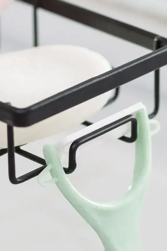 Paslanmaz Çelik Mutfak Banyo Musluğuna Sabitlenebilir Sabun ve Sünger Tutucu - 5