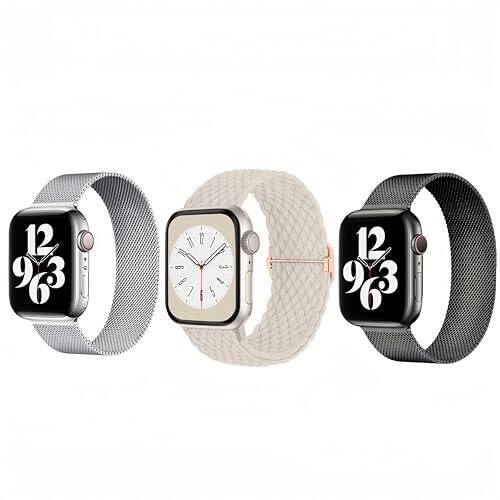 Paslanmaz Çelik Tel Kadranlı Akıllı Saat Bilekliği, Naylon Kordonlar Apple Watch 38mm 40mm 41mm 42mm 44mm 45mm 49mm iWatch SE2 SE Serisi 9 8 7 6 5 4 3 2 1 ile Uyumlu - 1