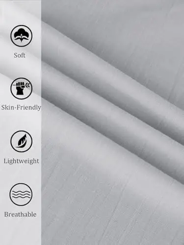 PASLTER Mens Casual Linen Pants Loose Fit Elastic Drawstring Waist Straight-Legs Summer Yoga Beach Long Pants - 5