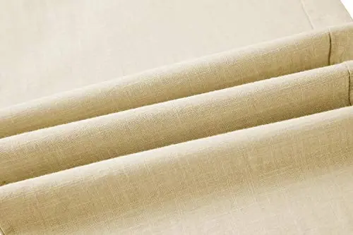 PASLTER Mens Casual Linen Pants Loose Fit Elastic Drawstring Waist Straight-Legs Summer Yoga Beach Long Pants - 6