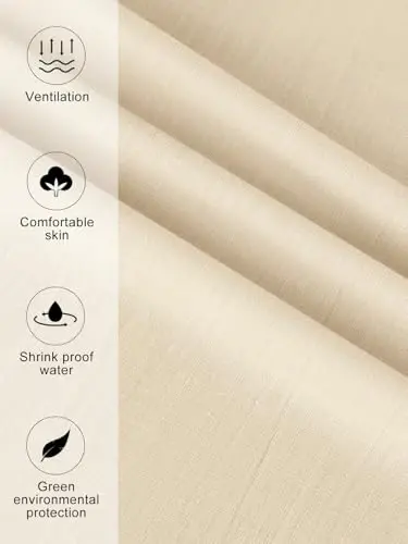 PASLTER Mens Casual Linen Shimlar Bo'sh Fason Elastik Tortma Ip Beli To'g'ri Oyoqli Yozgi Yoga Plaj Uzun Shimlar - 10