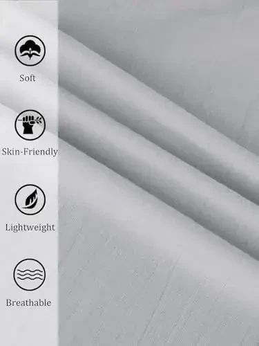 PASLTER Mens Casual Linen Pants Loose Fit Elastic Drawstring Waist Straight-Legs Summer Yoga Beach Long Pants - 5