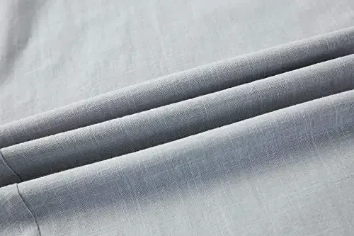 PASLTER Mens Casual Linen Shimlar Keng Qulay Elastik Ipli Bel To'g'ri Oyoqli Yozgi Yoga Plyaj Uzun Shimlar - 6