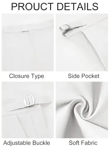 PASLTER Mens Chinos Pants Slim Fit Stretch Flat-Front Skinny Dress Suit Pants Cotton Slacks - 5