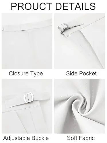 PASLTER Mens Chinos Pants Slim Fit Stretch Flat-Front Skinny Dress Suit Pants Cotton Slacks - 6