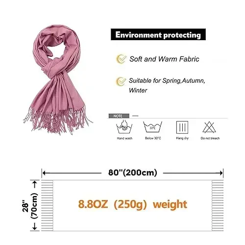 PasModazoneina Shawl Wraps for Women Large Winter Scarf Soft Shawls and Wraps for Evening Dresses Shawl for Wedding - 7