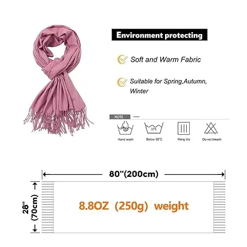 RUI VTRON PasModazoneina Shawl Wraps for Women Large Winter Scarf Soft Shawls and Wraps for Evening Dresses Shawl for Wedding - 7