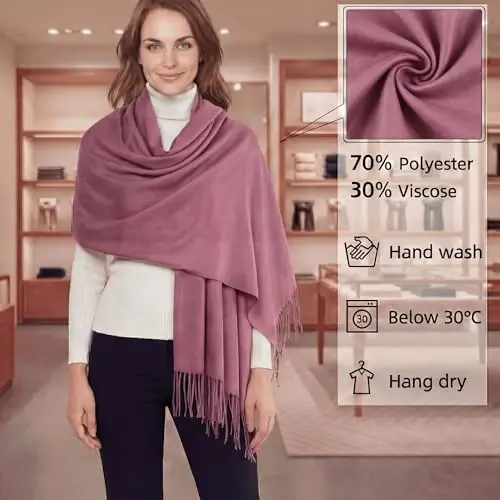 PasModazoneina Shawl Wraps for Women Large Winter Scarf Soft Shawls and Wraps for Evening Dresses Shawl for Wedding 