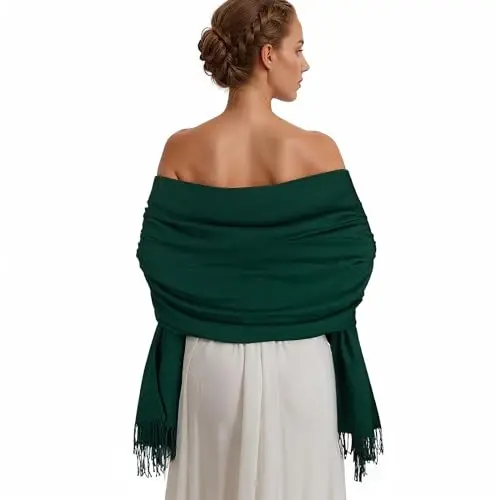 PasModazoneina Shawl Wraps for Women Large Winter Scarf Soft Shawls and Wraps for Evening Dresses Shawl for Wedding 