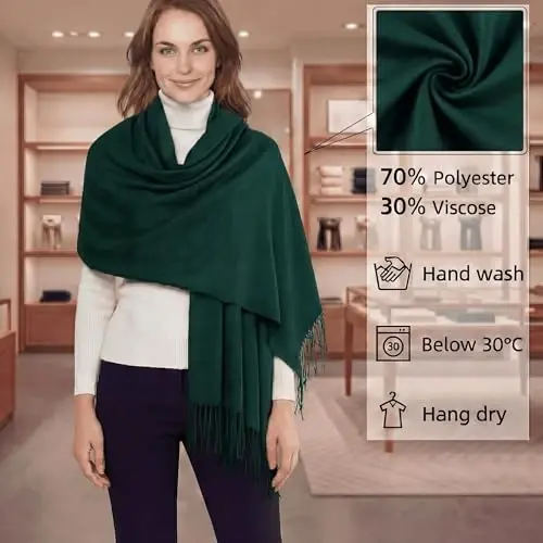 PasModazoneina Shawl Wraps for Women Large Winter Scarf Soft Shawls and Wraps for Evening Dresses Shawl for Wedding 