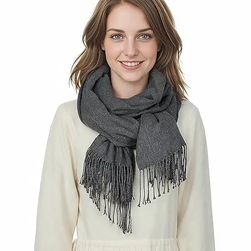 PasModazoneina Shawl Ayollar uchun katta qishki ro'mol Yumshoq ro'mol va kechki liboslar uchun ro'mol To'y uchun ro'mol - 3