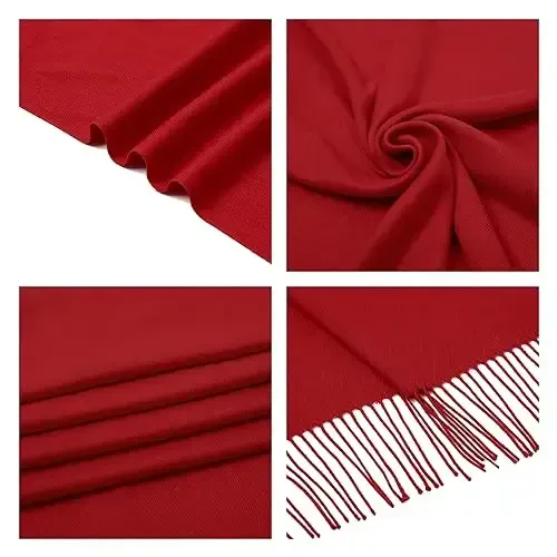 PasModazoneina Shawl Ayollar uchun katta qishki sharf Yumshoq ro'mol va kechki liboslar uchun ro'mol To'y uchun ro'mol - 7