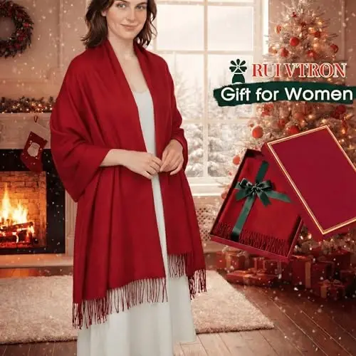PasModazoneina Shawl Ayollar uchun katta qishki sharf Yumshoq ro'mol va kechki liboslar uchun ro'mol To'y uchun ro'mol - 3
