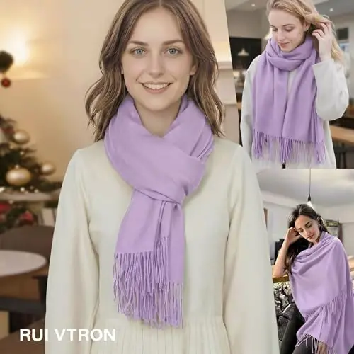 PasModazoneina Shawl Ayollar uchun katta qishki sharf Yumshoq ro'mol va kechki liboslar uchun ro'mol To'y uchun ro'mol - 4