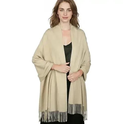 PasModazoneina Shawl Ayollar uchun katta qishki sharf Yumshoq ro'mol va kechki liboslar uchun ro'mol To'y uchun ro'mol - 5