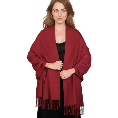 PasModazoneina Shawl Ayollar uchun katta qishki sharf yumshoq ro'mollar va kechki liboslar uchun ro'mollar To'y uchun ro'mol - 2