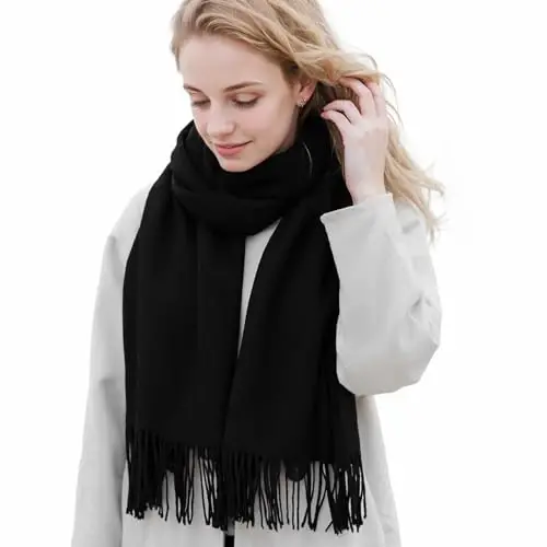 PasModazoneina Shawl Ayollar uchun katta qishki sharf yumshoq ro'mollar va kechki liboslar uchun ro'mollar To'y uchun ro'mol - 9