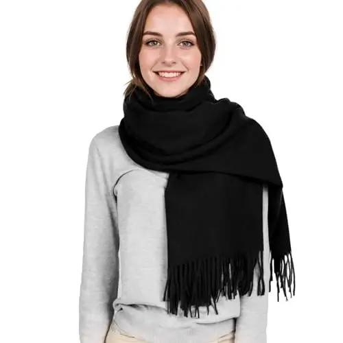 PasModazoneina Shawl Ayollar uchun katta qishki sharf yumshoq ro'mollar va kechki liboslar uchun ro'mollar To'y uchun ro'mol - 12