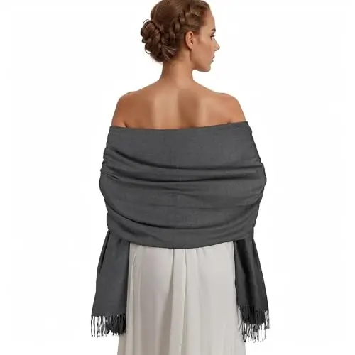 PasModazoneina Shawl Wraps for Women Large Winter Scarf Soft Shawls and Wraps for Evening Dresses Shawl for Wedding - 1