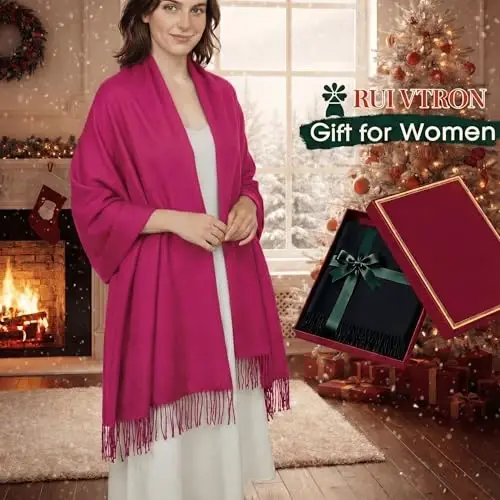 PasModazoneina Shawl Wraps for Women Large Winter Scarf Soft Shawls and Wraps for Evening Dresses Shawl for Wedding - 3