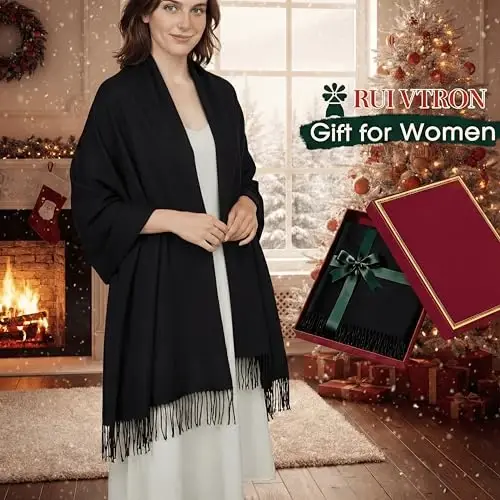 PasModazoneina Shawl Wraps for Women Large Winter Scarf Soft Shawls and Wraps for Evening Dresses Shawl for Wedding - 3