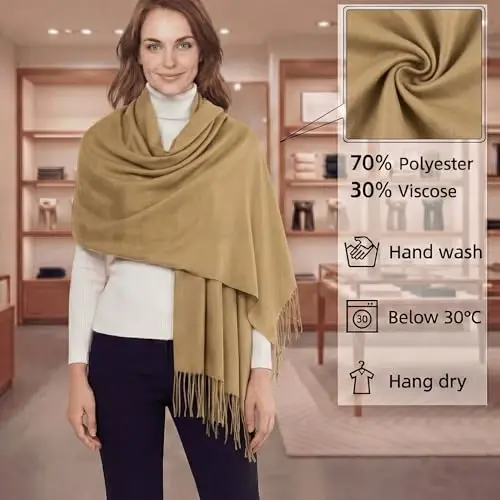 PasModazoneina Shawl Wraps for Women Large Winter Scarf Soft Shawls and Wraps for Evening Dresses Shawl for Wedding - 1