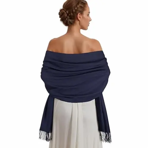 PasModazoneina Shawl Wraps for Women Large Winter Scarf Soft Shawls and Wraps for Evening Dresses Shawl for Wedding 