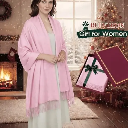 PasModazoneina Shawl Wraps for Women Large Winter Scarf Soft Shawls and Wraps for Evening Dresses Shawl for Wedding - 3