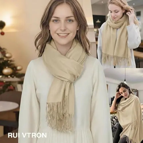 PasModazoneina Shawl Wraps for Women Large Winter Scarf Soft Shawls and Wraps for Evening Dresses Shawl for Wedding - 4