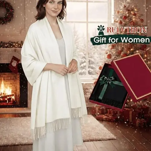 PasModazoneina Shawl Wraps for Women Large Winter Scarf Soft Shawls and Wraps for Evening Dresses Shawl for Wedding - 3