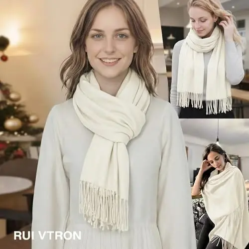 PasModazoneina Shawl Wraps for Women Large Winter Scarf Soft Shawls and Wraps for Evening Dresses Shawl for Wedding - 4