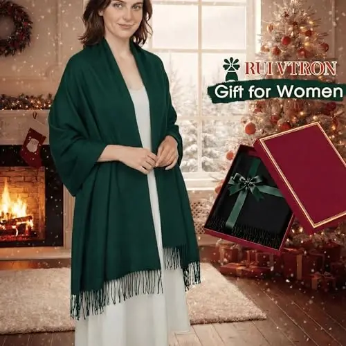 PasModazoneina Shawl Wraps for Women Large Winter Scarf Soft Shawls and Wraps for Evening Dresses Shawl for Wedding - 3