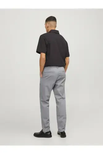 Past past balandlik Slim Fit kulrang erkaklar Chino shim JPSTMARCO JJBOWIE NOOS-ULTIMATE GREY - 3