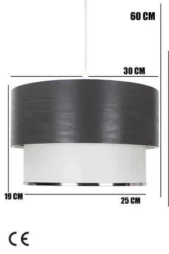 Pasta Sarkıt Avize Gri-Gri - 3